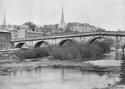 İngiliz Köprüsü, Shrewsbury, c1896 by Valentine and Sons Ltd