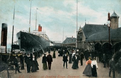 Rıhtımda vapur SS Celtic, Liverpool, Lancashire, c1904. by Valentine and Sons Ltd