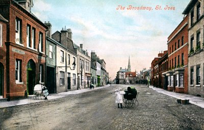 Broadway, St Ives, Cambridgeshire, 20. yüzyılın başları. by Valentine and Sons Ltd