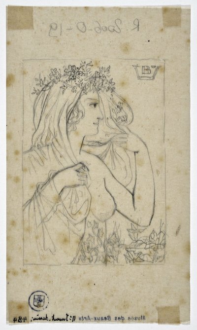 Kadın Profili (çizim) by Valère Bernard
