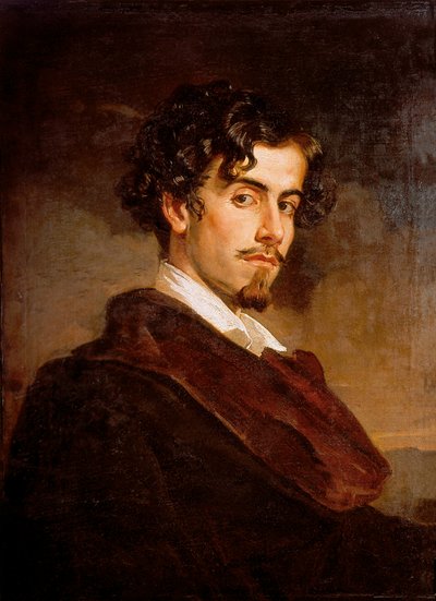 Gustavo Adolfo Becquer, İspanyol yazar (1836-1870) portresi by Valeriano Domínguez Bécquer