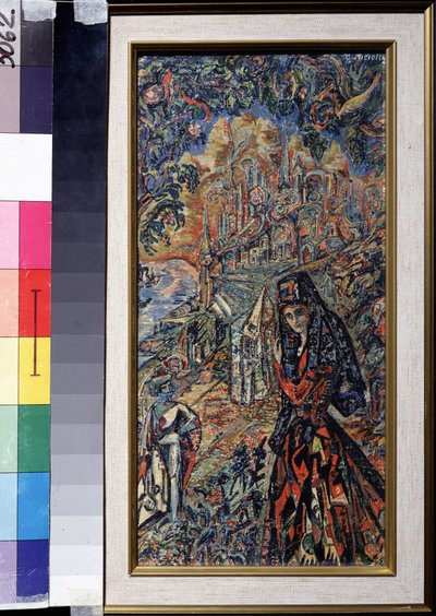 Sappho (yaklaşık MÖ 630-580) - Vasili Dmitrievich Millioti (1875-1943), suluboya, guaj ve kağıt üzerine mürekkep çalışması by Vasili Dmitrievich Millioti