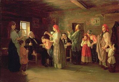 Bir Çocuk Evinin Teftişi, 1866 by Vasili Efimovich Kallistov