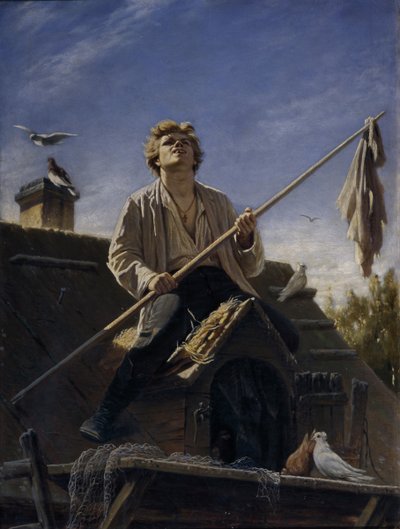 Bir güvercin meraklısı, 1874 by Vasili Grigorevich Perov