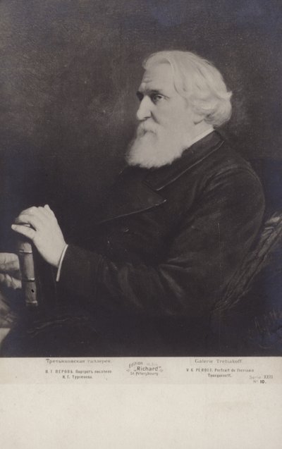 Ivan Turgenev, Rus romancı, kısa öykü yazarı ve oyun yazarı by Vasili Grigorevich Perov