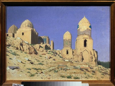 La necropole Shah I Zinda (Shah-i-Zinda) ve Samarcande (Özbekistan) (Semerkant