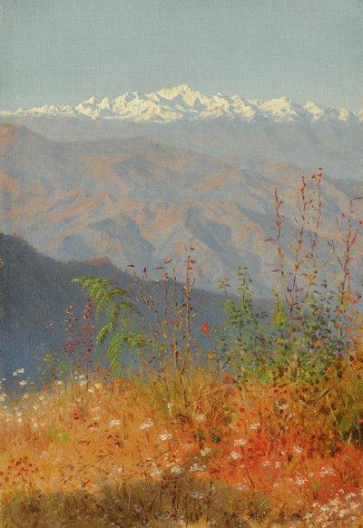 Himalayalarda gün batımı by Vasili Vasilievich Vereshchagin