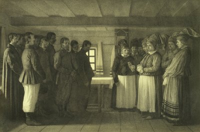 Doukhobor'lar dua ediyor, 1865 by Vasili Vasilievich Vereshchagin