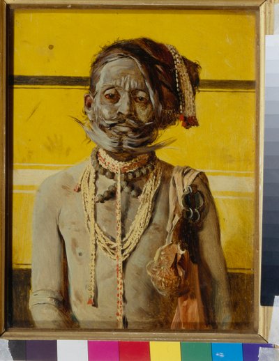 Bir fakir (Bir fakir) - Vasili Vasilyevich Vereshchagin (Vassily Vereshchagin) (1842-1904), ahşap üzerine yağlı boya (24.2x18.8 cm) by Vasili Vasilievich Vereshchagin