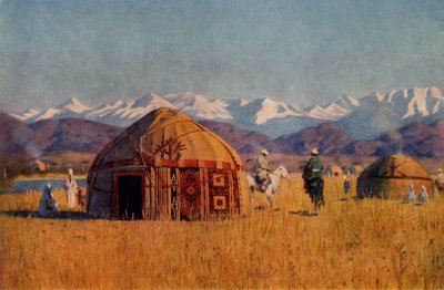 Chu Nehri kıyısındaki Kırgız yourta, 1869-1870, 1965. by Vasily Vereshchagin