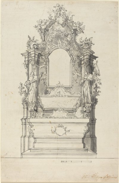 Bir Reliquary Mezarı ile Rokoko Sunağı by Veit Königer
