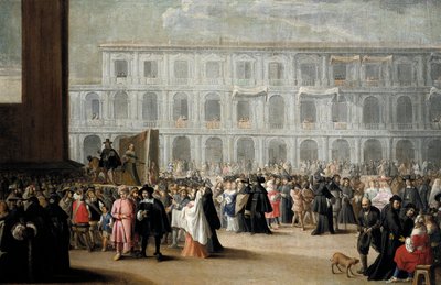 San Marco Meydanı'nda Karnaval, Venedik by Venetian School