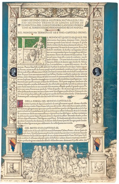 Yaşlı Pliny tarafından "Historia Naturalis", 1476 by Venetian School