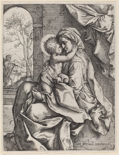 bakire ve çocuk by Ventura Salimbeni after Guido Reni