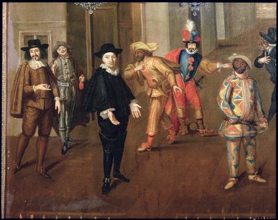 Farces Oynayan İtalyan ve Fransız Komedyenler, 1670 (detay) (ayrıca bkz. 155316) by Verio