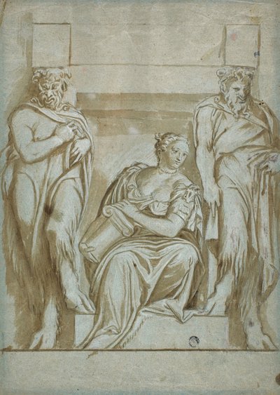 İki Satirin Yanında Bulunduğu Cesaret (veya Mukavemet) by Veronese