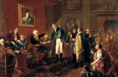 İspanya Bağımsızlık Savaşı: “" Valensiya Başkomutanı, Fransız işgalinden kısa bir süre önce İngiliz Konsolosu ile buluşuyor" (resim) by Vicent Castello Amat