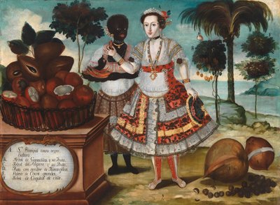Siyah Kölesiyle Soylu Kadın, c.1783 (tuval üzerine yağlı boya) by Vicente Alban