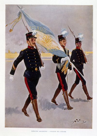 Arjantin Ordusu Harbiyelileri pratikte by Vicente Blasco Ibanez