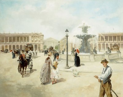 Place de la Concorde (gemide yağ) by Vicente de Paredes