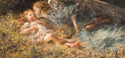 Müzisyen melek Tablo Vincenzo Irolli (1860-1949) 1900 Özel Koleksiyon by Vicenzo Irolli