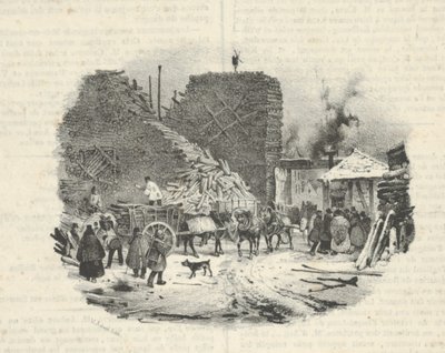 Odun yakma alanı, 19. yüzyıl by Victor Adam