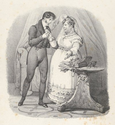 Çatlak. XVII: Bir Son olmalı! Evleniyorum Bitmeli! Evliyim, 1824., by Victor Adam