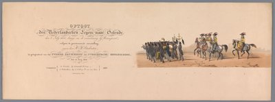 Utrecht Uygulamalı Bilimler Üniversitesi'nin ikinci yüzüncü yılında tarihi alayı, 1836 (başlık baskısı) Hollanda Ordularının Oostende Alayı, 3 Temmuz 1600, Nieuwpoort'taki zaferden sonraki gün; HH Stud tarafından verilen kostümlü sunuma göre by Victor Adam