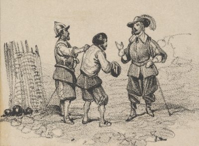 19. yüzyılın ortalarında üç adam tartışıyor. by Victor Adam