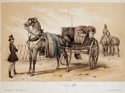 Tilbury - Litografi, Adam, yak. 1840 by Victor Adam
