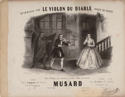 Le Violon du Diable için Quadrille, Cesare Pugni, yaklaşık. 1849. by Victor Coindre