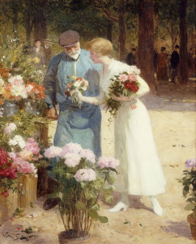 Çiçek Pazarında; Çiçek Pazarında, by Victor Gabriel Gilbert