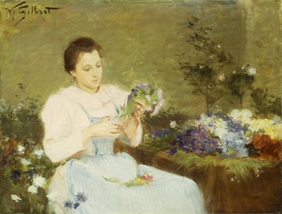 Bir bahar buketi için çiçek düzenleme by Victor Gabriel Gilbert
