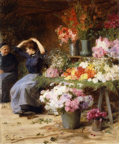 Çiçek gücü; çiçek Satıcısı, by Victor Gabriel Gilbert