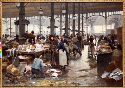 Merkez Pazardaki Balık Salonu by Victor Gabriel Gilbert