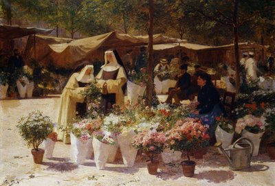 Çiçek Pazarı, by Victor Gabriel Gilbert