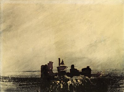 Feodal Harabeler (kağıt üzerinde mürekkep yıkama) by Victor Hugo