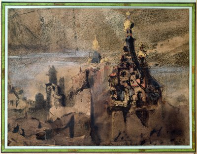 İspanya Hafızası, 1850 (kağıt üzerine mürekkep yıkama ve guaj) by Victor Hugo