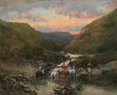 Biskra Yakınlarındaki Dağ Geçidi, 18901900. by Victor Huguet