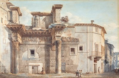 Roma'daki Trajan Forumu (çizim) by Victor Jean Nicolle