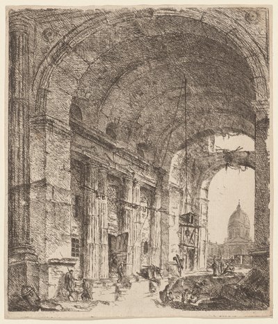 Aziz Petrus Manzarası ile Yıkılmış Bir Kasa by Victor Louis