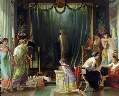 Zeuxis, Helen İçin Bir Model Seçiyor by Victor Mottez