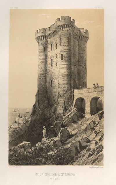 15. Yüzyılın Pitoresk Mimarisi veya Anıtları. ve XVI. Yüzyıllar: XV ve XVI Yüzyılların Chateaux De France: Pl.13, St. Servan