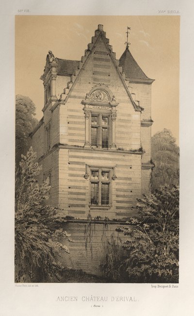 ...lütfen. 55, Eski Château Dérival Aisne, 1860. by Victor Petit