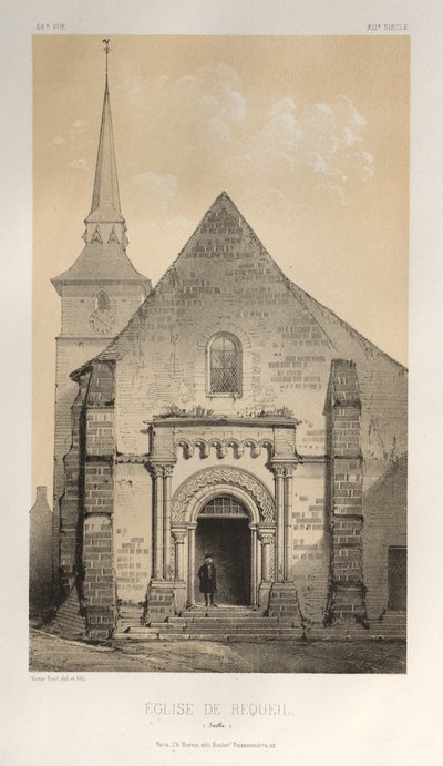 ...lütfen. 58, Requeil Sarthe Kilisesi, 1860. by Victor Petit