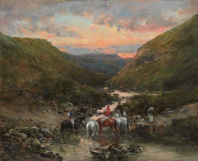 Biskra Yakınında Dağ Geçidi by Victor Pierre Huguet