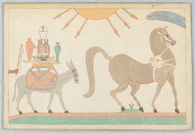 At ve Eşek, Ezop Masalları için İllüstrasyon by Victor Wilbour