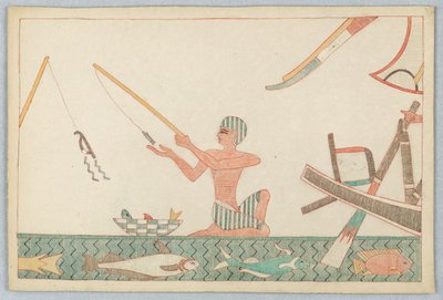Küçük Balık ve Balıkçı Adam, Ezop Masalları için İllüstrasyon by Victor Wilbour