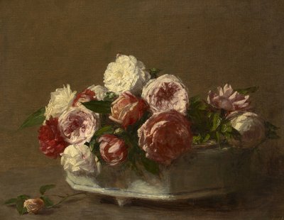 Porselen Saksıdaki Güller, c.1875?-1900 by Victoria Dubourg