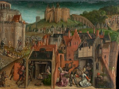 Titus'un Kudüs'ü Fethi (panel üzerine yağlıboya) (470981 detayı) by Vienna Master of Mary of Burgundy